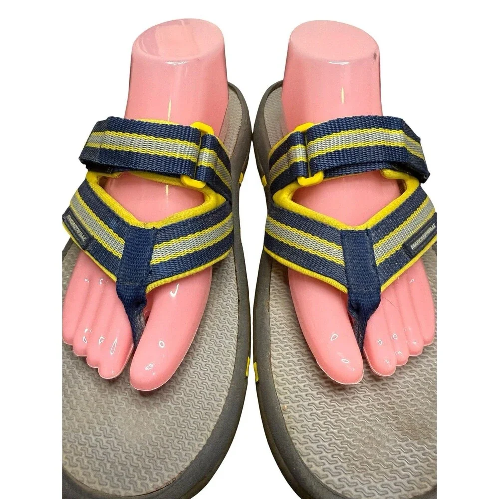 Margaritaville Sailabration Sandals Flip Flops Beach Pool Blue Yellow 12